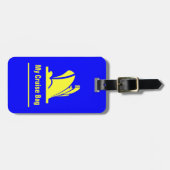 Cruise Ship Blue en Yellow Bagagelabel (Voorkant horizontaal)