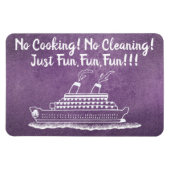 Cruise Ship Cabin Paarse Glitter Deurmarker Funny Magneet (Horizontaal)