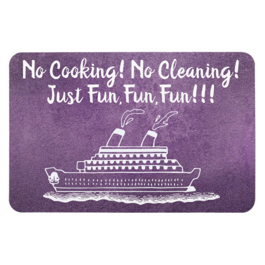 Cruise Ship Cabin Paarse Glitter Deurmarker Funny Magneet (Horizontaal)