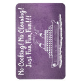 Cruise Ship Cabin Paarse Glitter Deurmarker Funny Magneet (Verticaal)