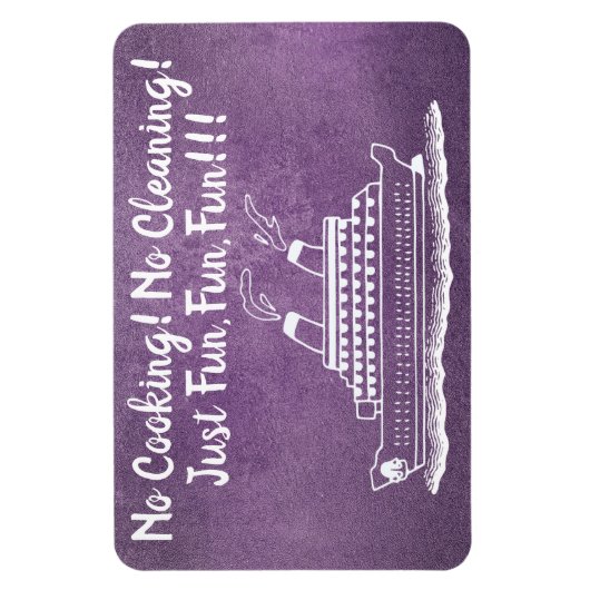 Cruise Ship Cabin Paarse Glitter Deurmarker Funny Magneet (Verticaal)