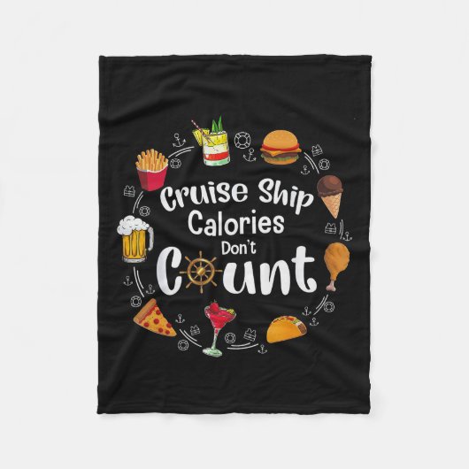 Cruise Ship Calories Don't Count  Fleece Deken (Voorkant)