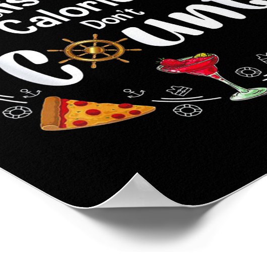 Cruise Ship Calories Don't Count  Poster (Hoek)