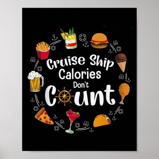 Cruise Ship Calories Don't Count  Poster (Voorkant)