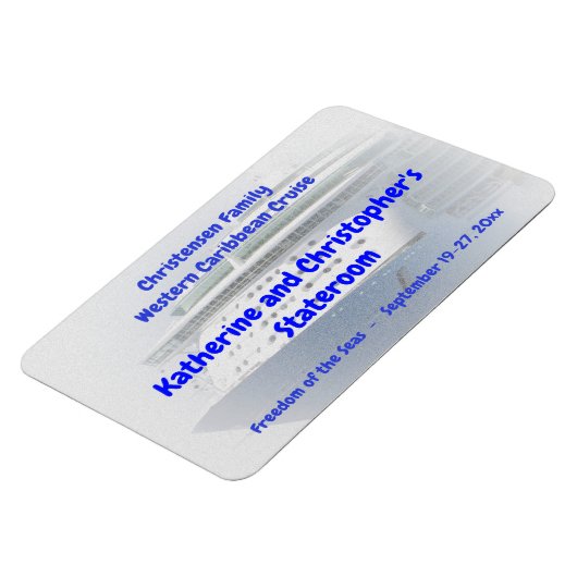 Cruise Ship Cameo Custom Stateroom door Marker Magneet (Linkerzijde)