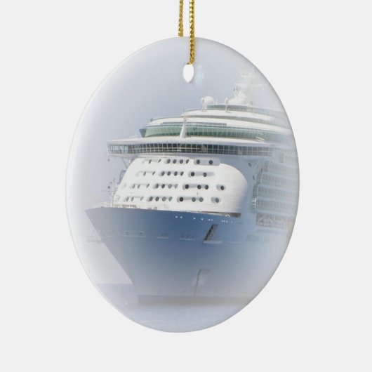 Cruise Ship Cameo Keramisch Ornament (Rechts)