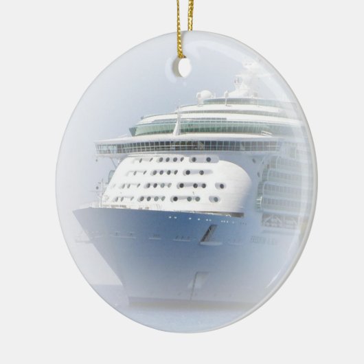 Cruise Ship Cameo Keramisch Ornament (Links)