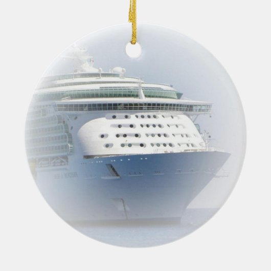 Cruise Ship Cameo Keramisch Ornament (Achterkant)