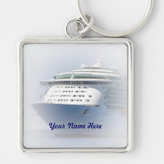 Cruise Ship Cameo met naam Sleutelhanger (Voorkant)