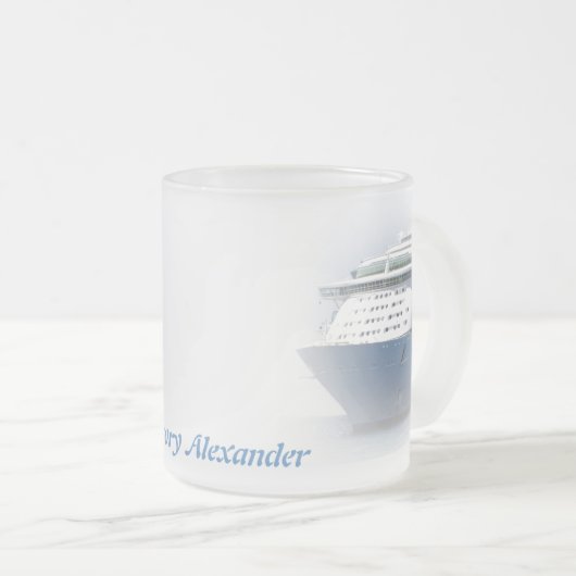Cruise Ship Cameo Personalized Matglas Koffiemok (Voorkant rechts)