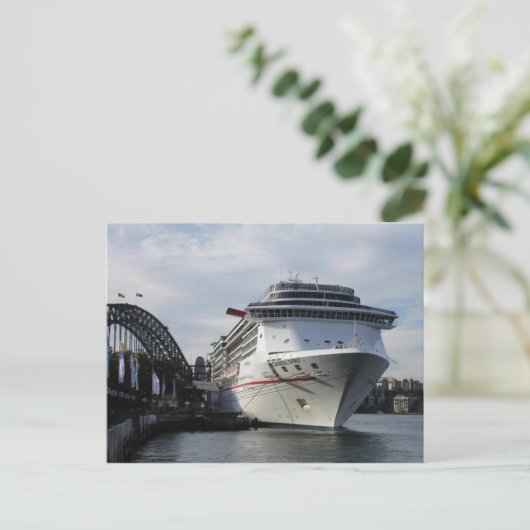 Cruise Ship Carnival Spirit in Sydney Briefkaart (Staand voorkant)