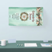 Cruise Ship Christmas Holiday Coastal Cabin Door Spandoek (Beurs)