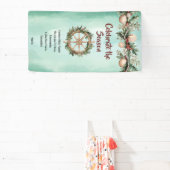 Cruise Ship Christmas Holiday Coastal Cabin Door Spandoek (Insitu)