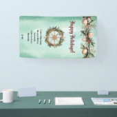 Cruise Ship Christmas Holiday Coastal Cabin Door Spandoek (Beurs)