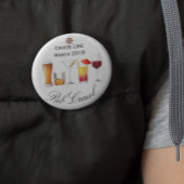 Cruise Ship Customise Pub Crawl Activity Drink Ronde Button 5,7 Cm