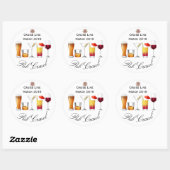 Cruise Ship Customise Pub Crawl Activity Drink Ronde Sticker (Vel)