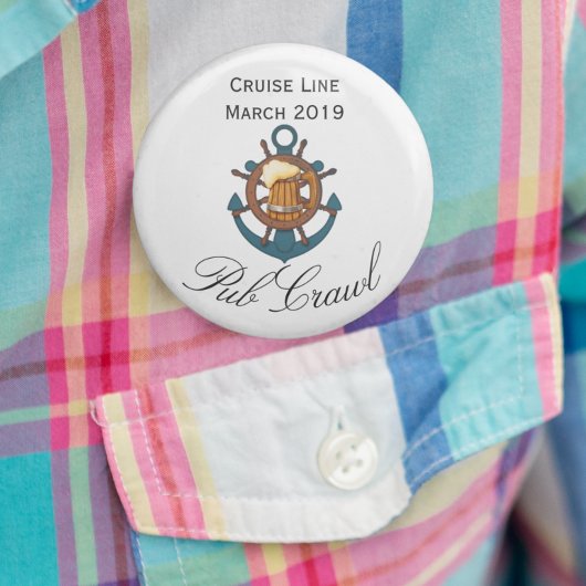 Cruise Ship Customize Activity Pub Crawl Activity Ronde Button 5,7 Cm