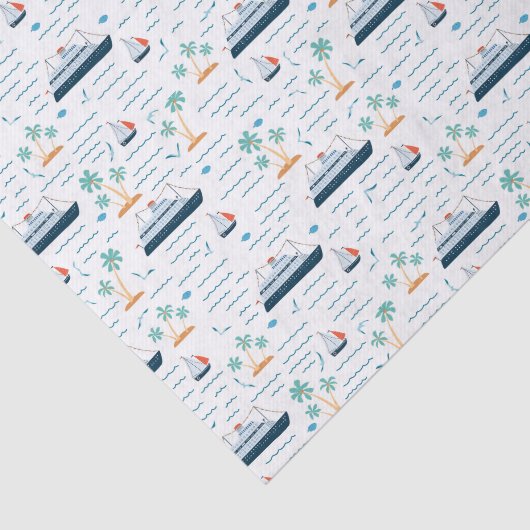 Cruise Ship Decoupage Tissuepapier (Detail)