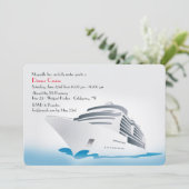 Cruise Ship Dinner Cruise Invitation Kaart (Staand voorkant)