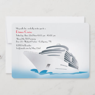 Cruise Ship Dinner Cruise Invitation Kaart