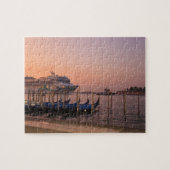 Cruise Ship et Gondolas nabij Grand Canal, Italië Legpuzzel (Horizontaal)