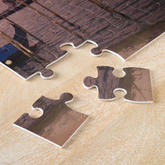 Cruise Ship et Gondolas nabij Grand Canal, Italië Legpuzzel (Zijkant)