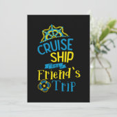 Cruise Ship Friends Trip Cruising Vacation Holiday Kaart (Staand voorkant)