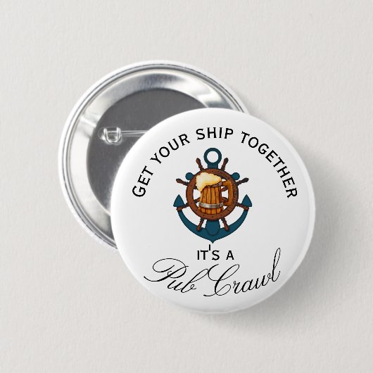 Cruise Ship Fun Pub Crawl Activiteit Ronde Button 5,7 Cm (Voorkant /achterkant)