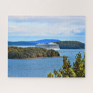 Cruise Ship in Bar Harbor Jigzaag Puzzle Legpuzzel