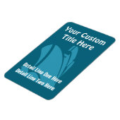 Cruise Ship in Blues Verticle Custom Magneet (Linkerzijde)