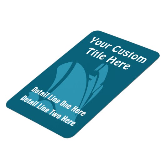 Cruise Ship in Blues Verticle Custom Magneet (Linkerzijde)