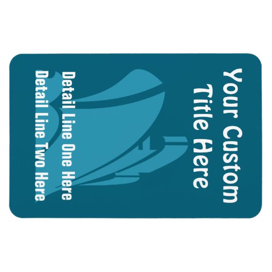 Cruise Ship in Blues Verticle Custom Magneet (Horizontaal)