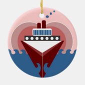 Cruise Ship Love Double Sided Round Ornament (Achterkant)