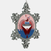 Cruise Ship Love Pewter Snowflake Ornament (Links)