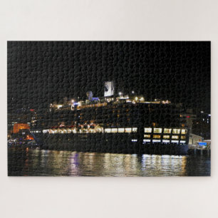 Cruise Ship met licht, Hobart, Tasmania Legpuzzel