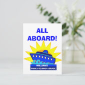 Cruise Ship met Sun Reunion of event Briefkaart (Staand voorkant)