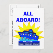 Cruise Ship met Sun Reunion of event Briefkaart (Voorkant / Achterkant)