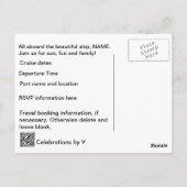 Cruise Ship met Sun Reunion of event Briefkaart (Achterkant)