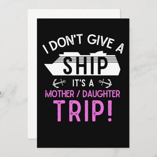 Cruise Ship moeder en dochter reis Kaart (Voorkant / Achterkant)