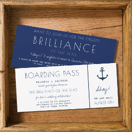 Cruise Ship Nautical Boarding Pass Weddenschap Kaart