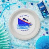 Cruise Ship Nautical Personalized Papieren Bordje (Feest)