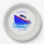 Cruise Ship Nautical Personalized Papieren Bordje (Voorkant)