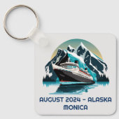 Cruise Ship Ocean Alaska-berg Sleutelhanger (Voorkant)