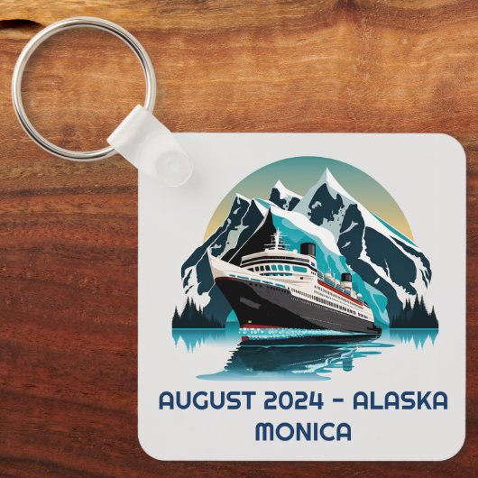 Cruise Ship Ocean Alaska-berg Sleutelhanger (Voorkant)