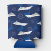 Cruise Ship Patterned Blue Specialized Blikjeskoeler (Achterkant)