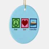Cruise Ship Peace Love Cruises Keramisch Ornament (Rechts)