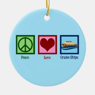 Cruise Ship Peace Love Cruises Keramisch Ornament