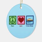 Cruise Ship Peace Love Cruises Keramisch Ornament (Links)