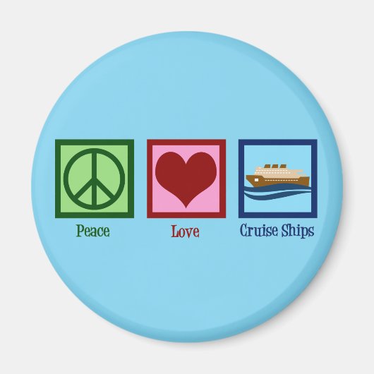 Cruise Ship Peace Love Cruises Magneet (Voorkant)
