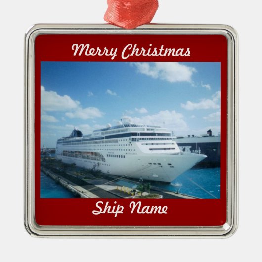 Cruise Ship Photo L1  Metalen Ornament (Voorkant)